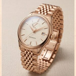 AURA & ALINE Classic Analogue Chronos Watch with Leather Strap for Men
