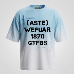 Unisex Oversized Typography Streetwear Graphic Printed T-Shirt – Premium Sky Blue