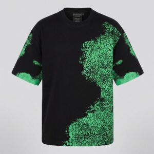 Stay Awake Neon Green Abstract Oversized Unisex T-Shirt