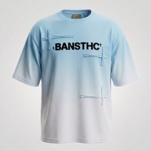 Unisex Oversized Typography Streetwear Graphic Printed T-Shirt – Premium Sky Blue