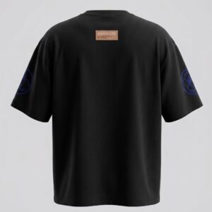Minimal Neon Graphic Oversized Black Unisex T-Shirt