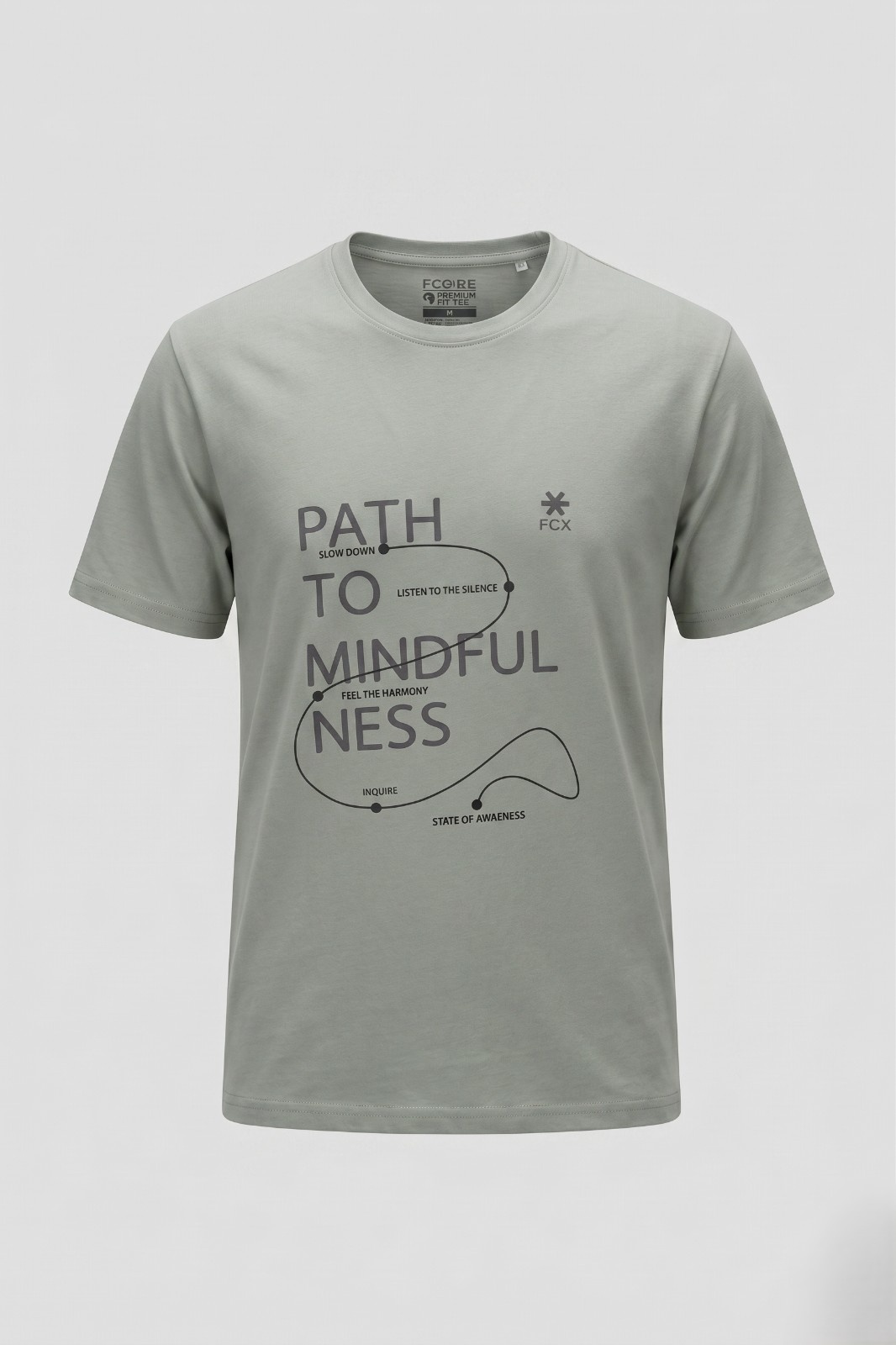 Unisex premium graphic printed cotton t shirt with Path to Mindfulness design