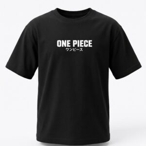 Unisex One Piece Luffy Graphic Printed T-Shirt – Premium Black Anime Tee