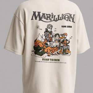 Unisex Oversized Marillion Road to Eden Graphic Printed T-Shirt – Premium Off White