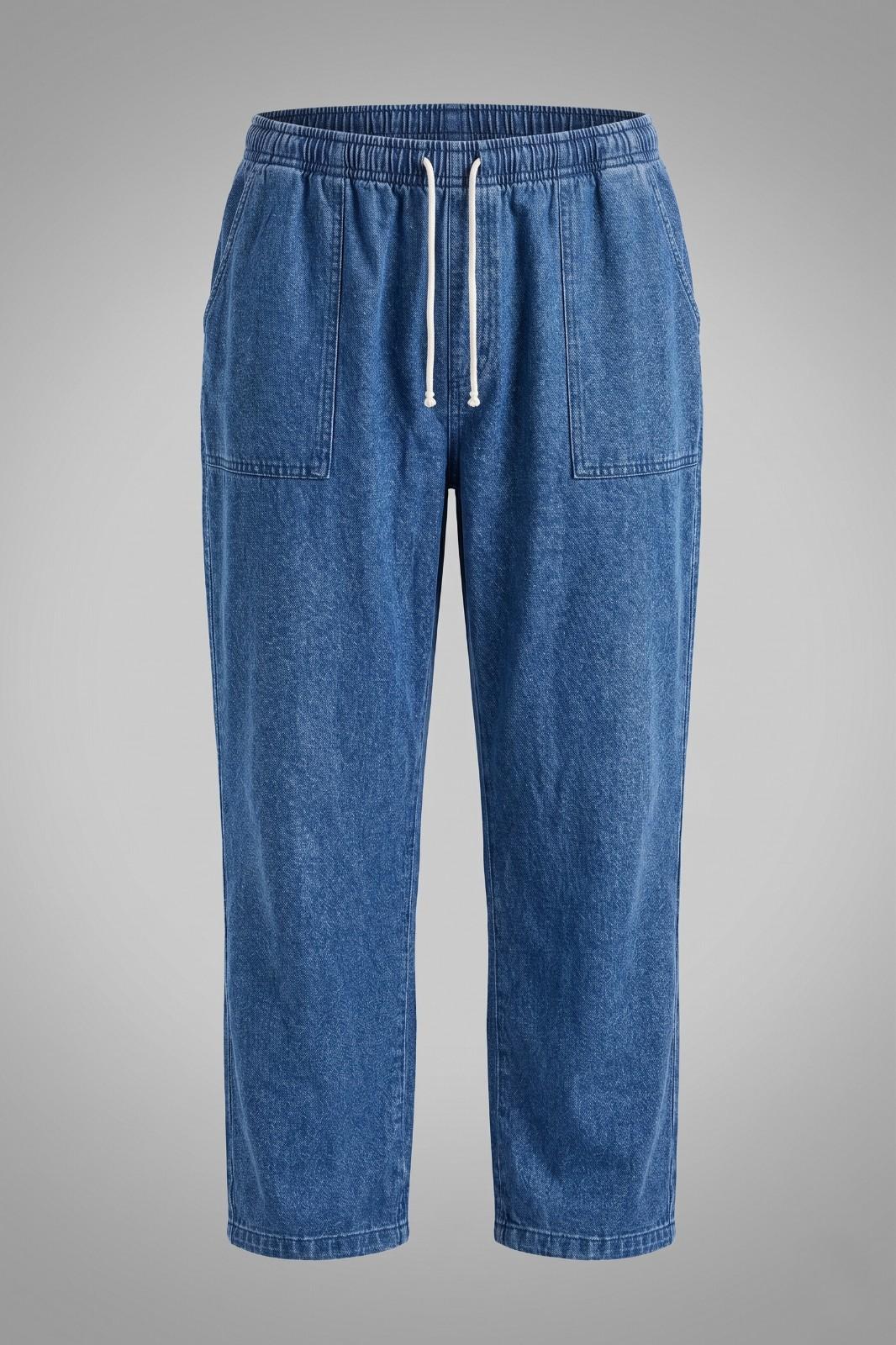 Unisex mid blue utility denim pants
