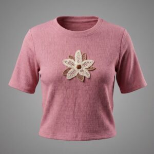 Women Floral Crochet Detail Crop Top