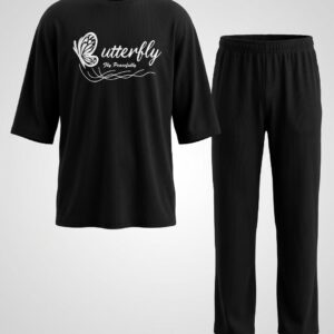 Women Printed T-Shirt & Lounge Pants Co-ord Set