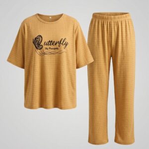 Women Printed T-Shirt & Lounge Pants Co-ord Set