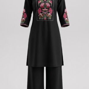 Women Embroidered Kurta Palazzo Set