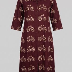 Printed Cotton Straight Dress