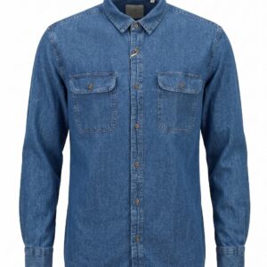 Classic Blue Washed Denim Shirt