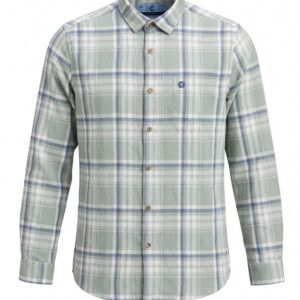 Pastel Sage Plaid Casual Shirt