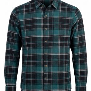 Dark Teal Plaid Casual Shirt