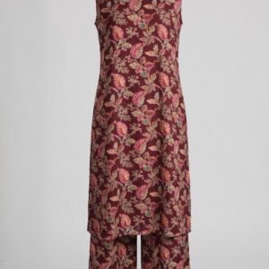 Women Printed Sleeveless Kurta Palazzo Set